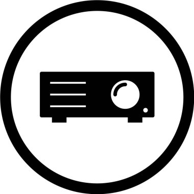 Projektör vektör illüstrasyonu, basit simge