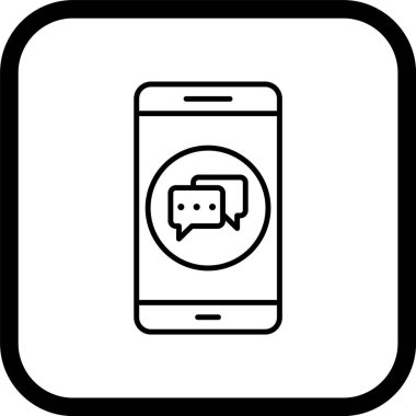  Konuşma Mobil Uygulama Simgesi Moda Biçimli İzole Arkaplan