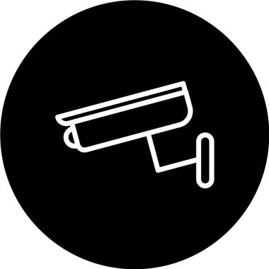 Güvenlik kamerası simgesi, vektör illüstrasyonu