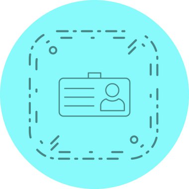  Moda Biçimli Öğrenci Kart Simgesi İzole Arkaplan      