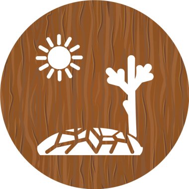 Ağaç ile ahşap bir arkaplanın vektör çizimi