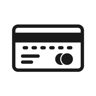 Düz renkli kredi kartı simgesi. vektör illüstrasyonu