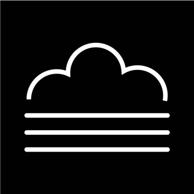 Bulut simgesi vektör illüstrasyonu