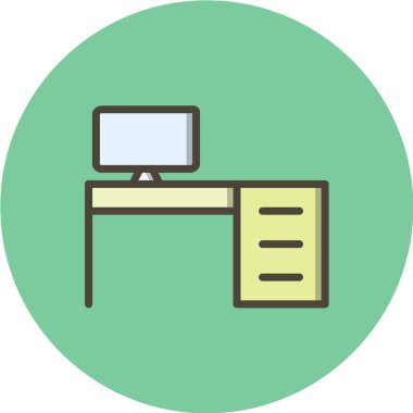 ofis masası vektör simgesi