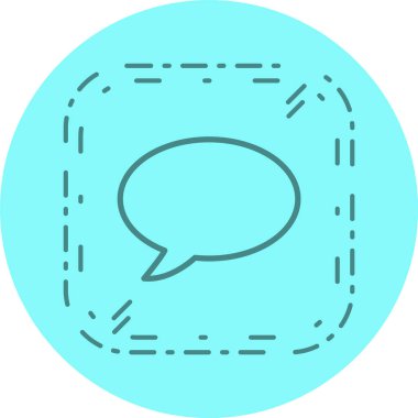 Moda Biçimli Sohbet Simgesi İzole Arkaplan