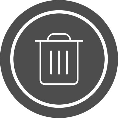 Moda Biçimli Çöp Simgesi İzole Arkaplan