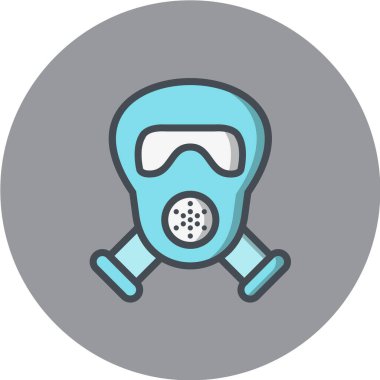 Kirlilik, radyoaktif maske simgesi, vektör