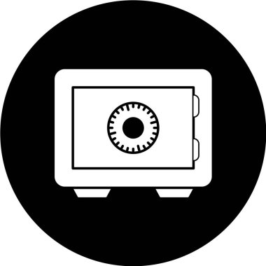 Güvenli ikon. Web için banka vektör simgelerinin düz çizimi