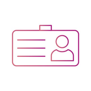 Kimlik kartı simgesi, vektör illüstrasyonu