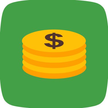 Dolar sikkeleri vektör simgesi