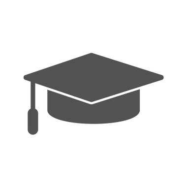 mezuniyet başlığı simgesi, vektör illüstrasyonu
