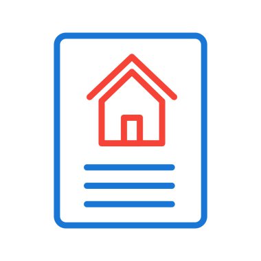  Moda Biçimli Ev Belgesi Simgesi İzole Arkaplan