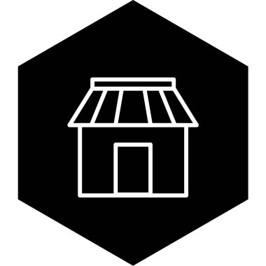 Renkli arkaplandaki siyah ve beyaz vektör ev simgesi