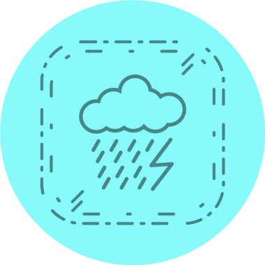 Bir bulut simgesinin vektör illüstrasyonu