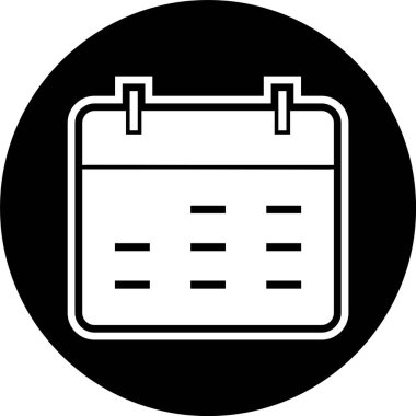 Moda biçimi izole edilmiş arkaplanda takvim simgesi 