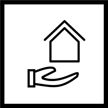 Ev ikonu. vektör illüstrasyonu