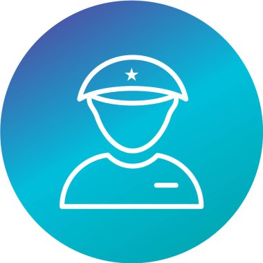 Beyaz arka planda izole edilmiş polis simgesi. denizci sembolü vektör illüstrasyonu.