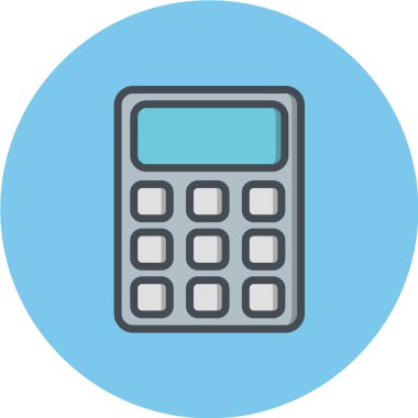 hesap makinesi siyah ve beyaz vektör simgesi 