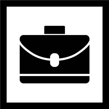 Evrak çantası ikonu, vektör illüstrasyonu. düz tasarım biçimi