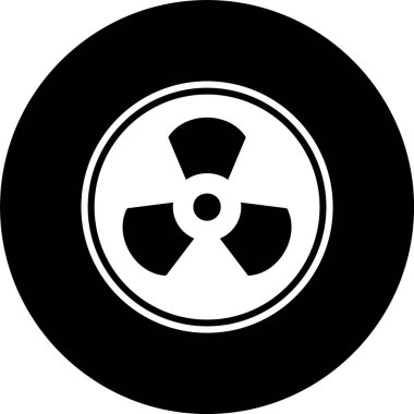 Moda Biçimli Radyasyon Simgesi İzole Arkaplan
