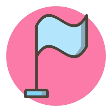 Bayrak Simgesi Moda Biçimi İzole Arkaplan