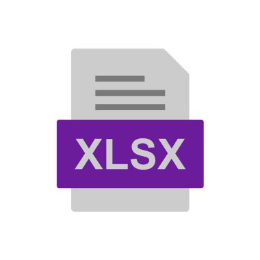 xlsx biçim simgesi vektör illüstrasyonu