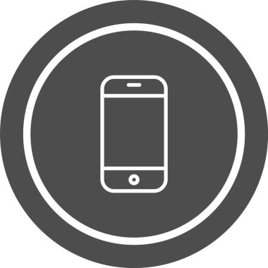 Moda Biçimli Telefon Hücresi Simgesi İzole Arkaplanı