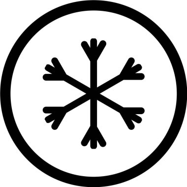 kar Tanesi simgesi vektör çizimi