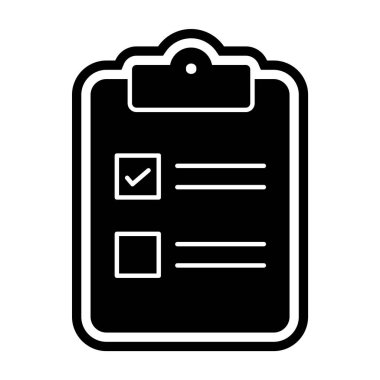 Moda Biçimli İzole Arkaplanda Kontrol Listesi Simgesi