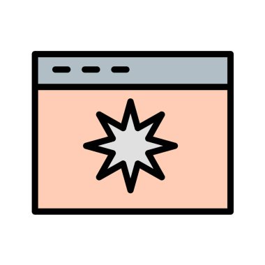 Web sayfası ikon vektör illüstrasyonu