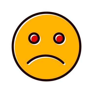 Üzücü Duygu Simgesi Moda Tarzı İzole Arkaplan