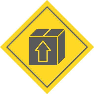 Bir arabanın sarı ve siyah ikonunun vektör çizimi