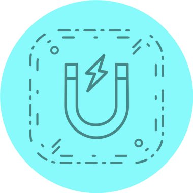 Beyaz arkaplandaki bir mıknatısın vektör çizimi