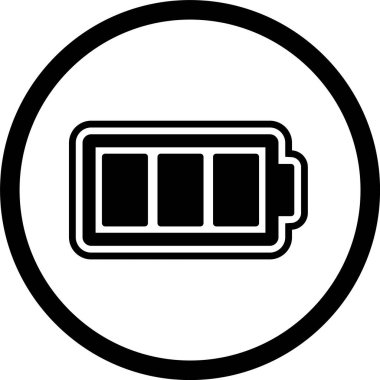 Tam Batarya Simgesi Moda Tarzı İzole Arkaplan