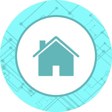 Moda Biçimli Ev Simgesi Ayrı Arka Gruplandırılmış