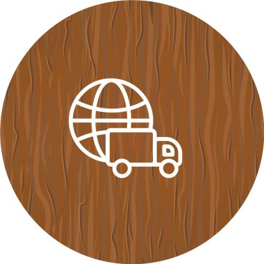 Bir nakliye simgesinin vektör illüstrasyonu