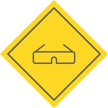 Moda Biçimli 3d Gözlük Simgesi İzole Arkaplan