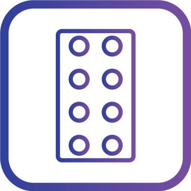 Tek bir izole hap ikonunun vektör illüstrasyonu