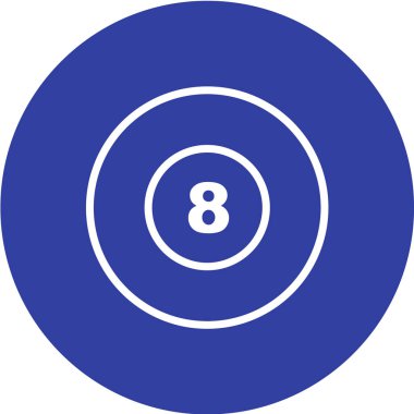 Bir bilardo topunun vektör illüstrasyonu