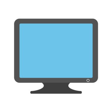 Multimedya düz simgesi beyaz arkaplanda izole edildi