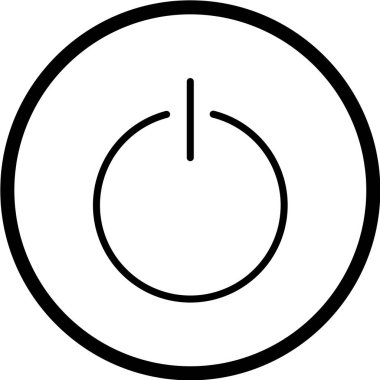 Bir güç simgesinin vektör illüstrasyonu