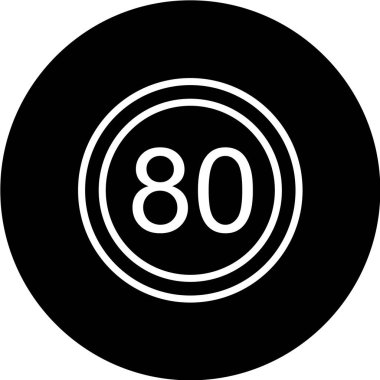 Siyah çemberin bir numaralı simgesi beyaz arkaplanda izole edilmiş. vektör illüstrasyonu