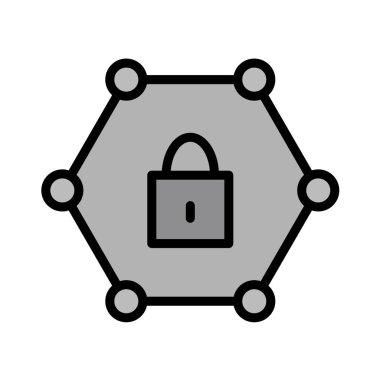 asma kilit ikon vektör çizimi