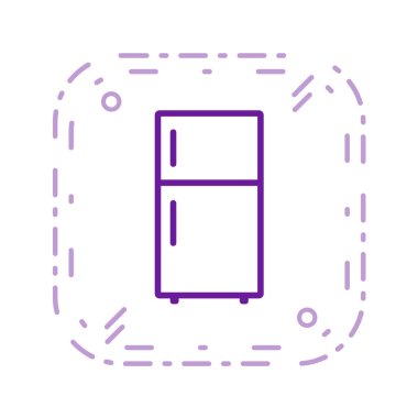 Vektör illüstrasyonu, buzdolabının basit simgesi