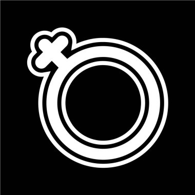 kadın işaret vektörü illüstrasyonu, basit simge