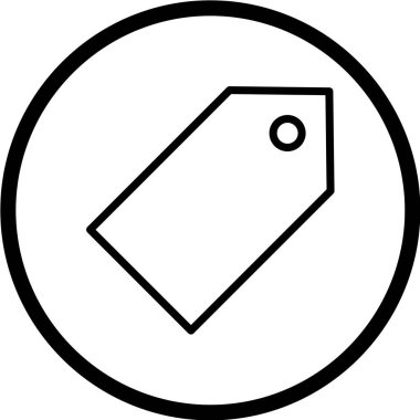 etiket simgesi, vektör çizimi