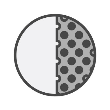 İzole edilmiş tek bir golf topunun vektör çizimi