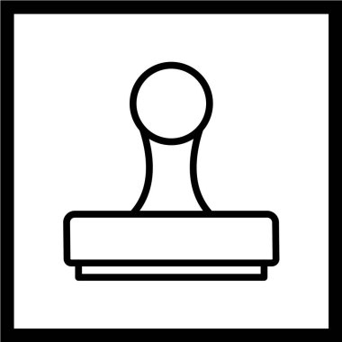 Metin simgesi vektör illüstrasyonlu pul