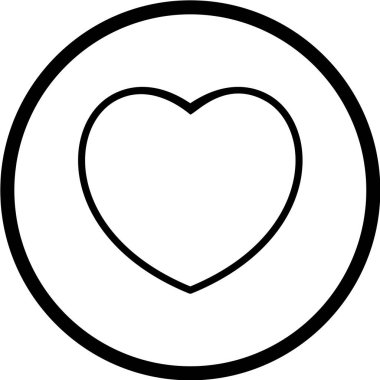 Kalp ikonu vektör illüstrasyonu