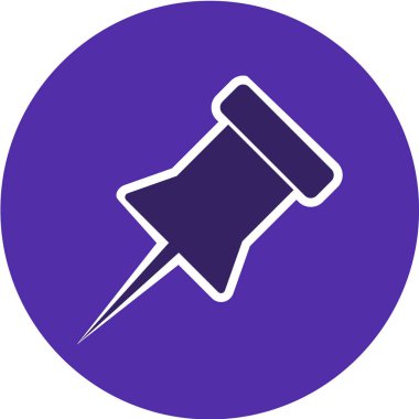 İğne simgesine bas. düz tasarım biçimi